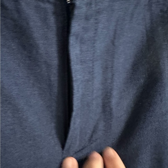 Liz Claiborne Vintage Linen Blend Relaxed Lagenlook Classic Navy Blue Pants PXL - Picture 10 of 12